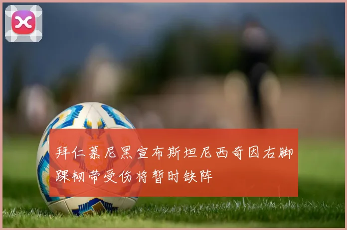 拜仁慕尼黑宣布斯坦尼西奇因右脚踝韧带受伤将暂时缺阵